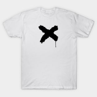 x black paint T-Shirt